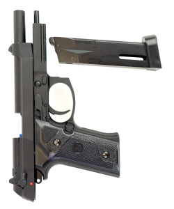 |Б/у| Страйкбольный пистолет KJW Beretta M9A1 Chrome CO₂ GBB (№ 404ком)