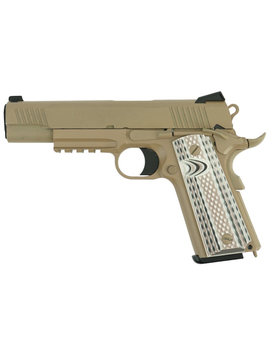 |Б/у| Страйкбольный пистолет WE Colt M45A1 Tan (GP132-TN) (№ 437ком)