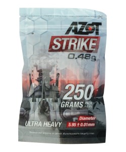 Шары для страйкбола Azot Strike 0,48 г, 520 штук (0,25 кг, белые)