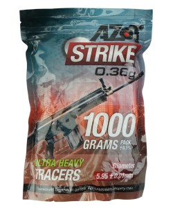 Шары трассерные Azot Strike Tracers 0,36 г, 2700 штук (1 кг, зеленые)