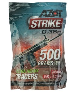 Шары трассерные Azot Strike Tracers 0,38 г, 1300 штук (0,5 кг, зеленые)