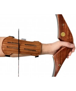 Крага охотничья Centershot 19 см, кожа (бежевая)