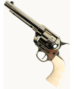 |Уценка| Макет револьвер Colt Peacemaker .45, 5½”, никель, рукоять под кость (США, 1873 г.) DE-1150-NQ (№ 822-УЦ)