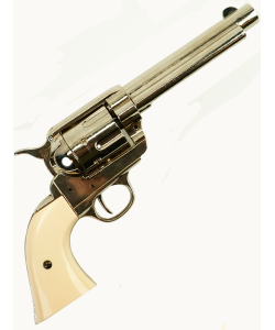 |Уценка| Макет револьвер Colt Peacemaker .45, 5½”, никель, рукоять под кость (США, 1873 г.) DE-1150-NQ (№ 822-УЦ)