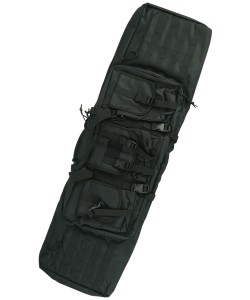 |Уценка| Чехол с 3 карманами, лямки для ношения на спине, Molle, 118x31 см (черный) (№ 842-УЦ)