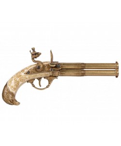 Макет пистолет кремневый, с 2-мя стволами (Франция, XVIII век) DE-1305