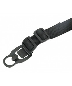 Ремень тактический Wartech TS-114 двухточечный со стальной антабкой (черный)