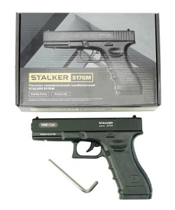 Пневматический пистолет Stalker S17GM, металл (Glock 17)