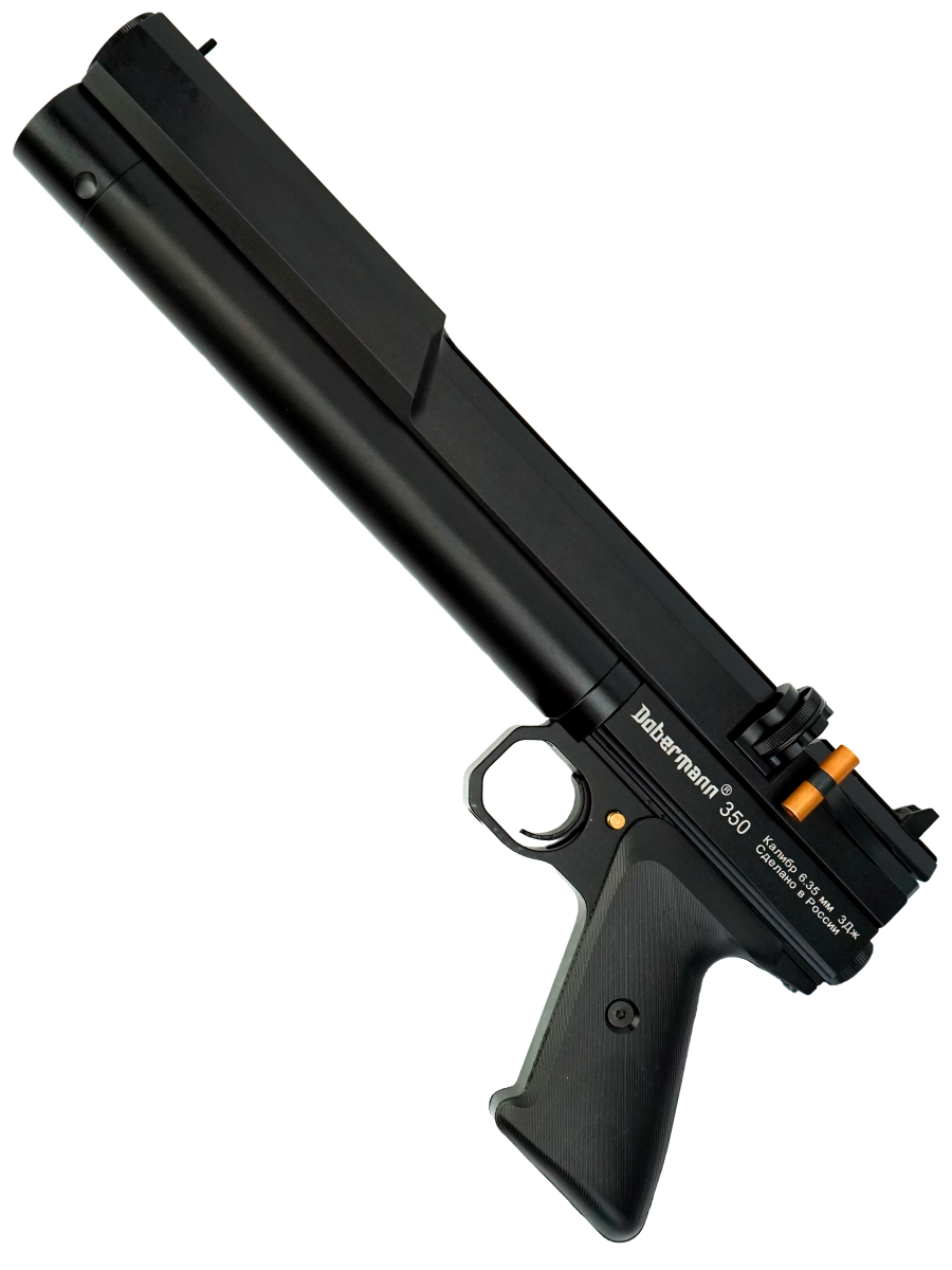 Пневматический пистолет Dobermann 350 Эксцентрик (PCP, модератор, ствол 250 мм) 6,35 мм
