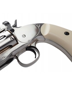 Пневматический револьвер ASG Schofield 6” (Schofield 2) Silver & Ivory Grip (пулевой)
