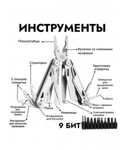Мультитул Ganzo G303 (25 инструментов)