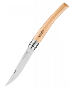 Нож складной Opinel №10, филейный, 10 см, нерж. сталь, рукоять бук