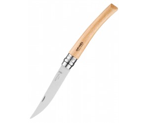 Нож складной Opinel №10, филейный, 10 см, нерж. сталь, рукоять бук