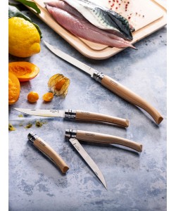 Нож складной Opinel №12, филейный, 12 см, нерж. сталь, рукоять бук