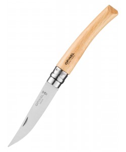 Нож складной Opinel №8, филейный, 8 см, нерж. сталь, рукоять бук