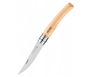 Нож складной Opinel №8, филейный, 8 см, нерж. сталь, рукоять бук