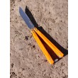 Нож-бабочка Ganzo G766, лезвие 89 мм (Orange) - фото № 7