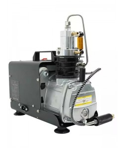 Компрессор высокого давления (220V, 12V, 300bar, 4500psi, 1,8 кВт), вод. охлаждение, фильтр и автостоп