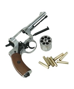 Пневматический револьвер Borner NGT-P пулевой (Silver)