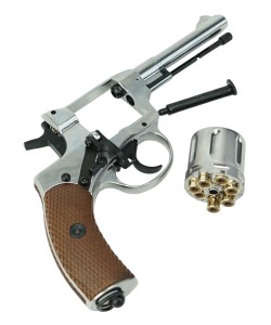 Пневматический револьвер Borner NGT-P, пулевой (Silver)