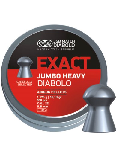 Пули JSB Exact Jumbo Heavy Diabolo 5,5 мм, 1,175 г (250 штук)