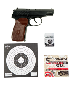 |Комплект| Пистолет Borner PM-X +500 шариков +10 баллончиков +мишени [Рекрут]