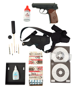 |Комплект| Пистолет Borner PM-X +1500 шар. +20 балл. +мишени +кобура +очки +пулеул. +уход [Ветеран]
