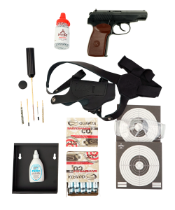 |Комплект| Пистолет Borner PM-X +1500 шар. +20 балл. +мишени +кобура +очки +пулеул. +уход [Ветеран]