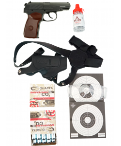 |Комплект| Пистолет Borner PM49 +1500 шариков +20 балл. +мишени +кобура +очки [Боец]