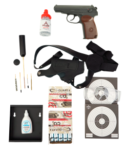 |Комплект| Пистолет Borner PM49 +1500 шар. +20 балл. +мишени +кобура +очки +пулеул. +уход [Ветеран]