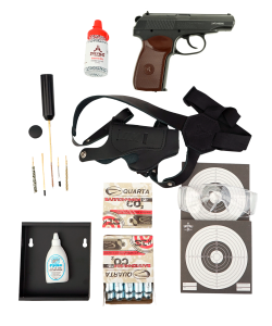 |Комплект| Пистолет Borner PM49 +1500 шар. +20 балл. +мишени +кобура +очки +пулеул. +уход [Ветеран]