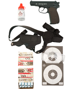 |Комплект| Пистолет Borner Retay PM49 +1500 шариков +20 балл. +мишени +кобура +очки [Боец]
