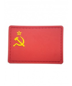Шеврон ”Флаг СССР”, PVC на велкро, 65х45 мм (красный)