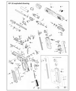 KJW KP-16 выпускной клапан магазина CO2 + уплотнительное кольцо (Part 98,98-5)
