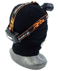 Фонарь налобный Огонь HT-193-4 Zoom светодиодный, 4 режима (белый+зеленый свет)