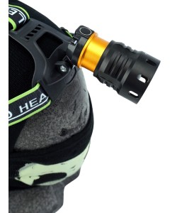 Фонарь налобный Огонь HT-221-TG Zoom светодиодный, 4 режима (белый+синий свет)