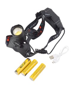 Фонарь налобный Огонь HT-276-P160 Zoom светодиодный, 3 режима