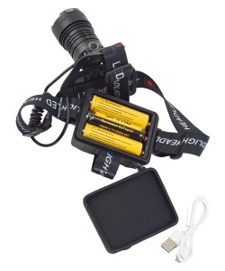 Фонарь налобный Огонь HT-276-P160 Zoom светодиодный, 3 режима