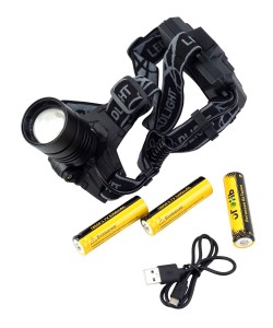 Фонарь налобный Огонь HT-996-3-P70 Zoom светодиодный, 3 режима