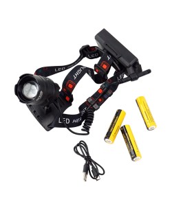 Фонарь налобный Огонь HT-3082-PM30-TG Zoom светодиодный, 3 режима