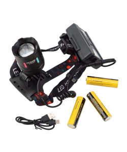 Фонарь налобный Огонь HT-3083-PM30-TG Zoom светодиодный, 3 режима