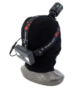 Фонарь налобный Огонь HT-3083-PM30-TG Zoom светодиодный, 3 режима