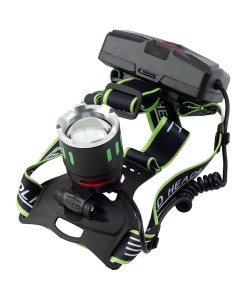 Фонарь налобный Огонь HT-T1006-PM60-TG Zoom светодиодный, 3 режима