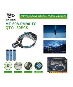Фонарь налобный Огонь MT-698-PM90-TG Zoom светодиодный, 3 режима