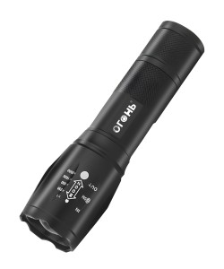 Фонарь светодиодный Огонь H-298-T6 Zoom, 3 режима (белый+желтый+фиолет)