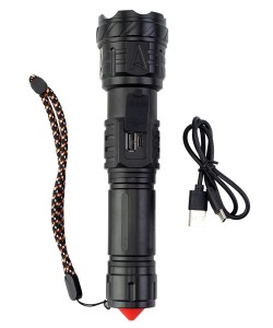 Фонарь светодиодный Огонь H-373-PM20-TG Zoom, 3 режима (со стеклобоем)