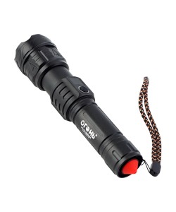 Фонарь светодиодный Огонь H-373-PM20-TG Zoom, 3 режима (со стеклобоем)