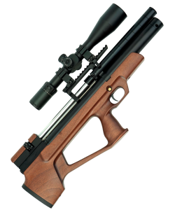 Пневматическая винтовка Dobermann Alfa Булл-пап (PCP, дерево, ствол AP350, редуктор, пер. взвод) 5,5 мм