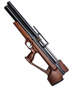 Пневматическая винтовка Dobermann Alfa Булл-пап (PCP, дерево, ствол AP450, редуктор, пер. взвод) 4,5 мм