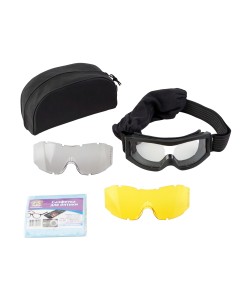 Очки тактические НПП КлАСС «Стрелок», 3 линзы (Черный)